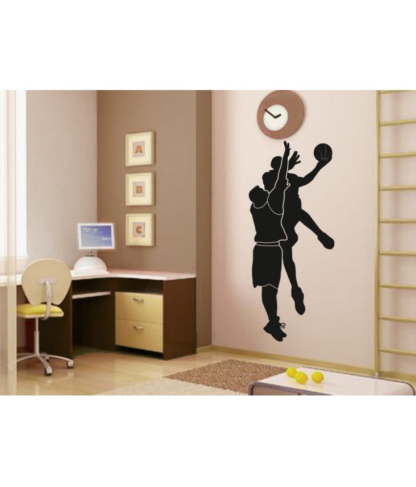     			Decor Villa Two basket ball players Vinyl Wall Stickers