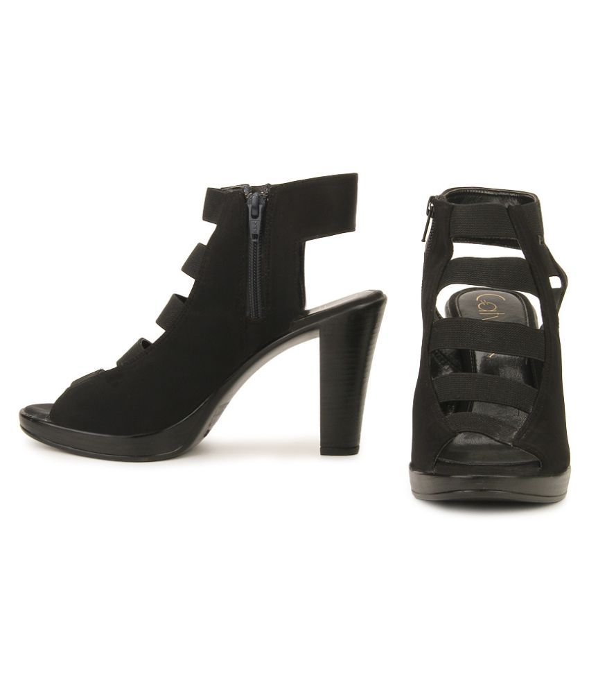 black block heels 2 inch