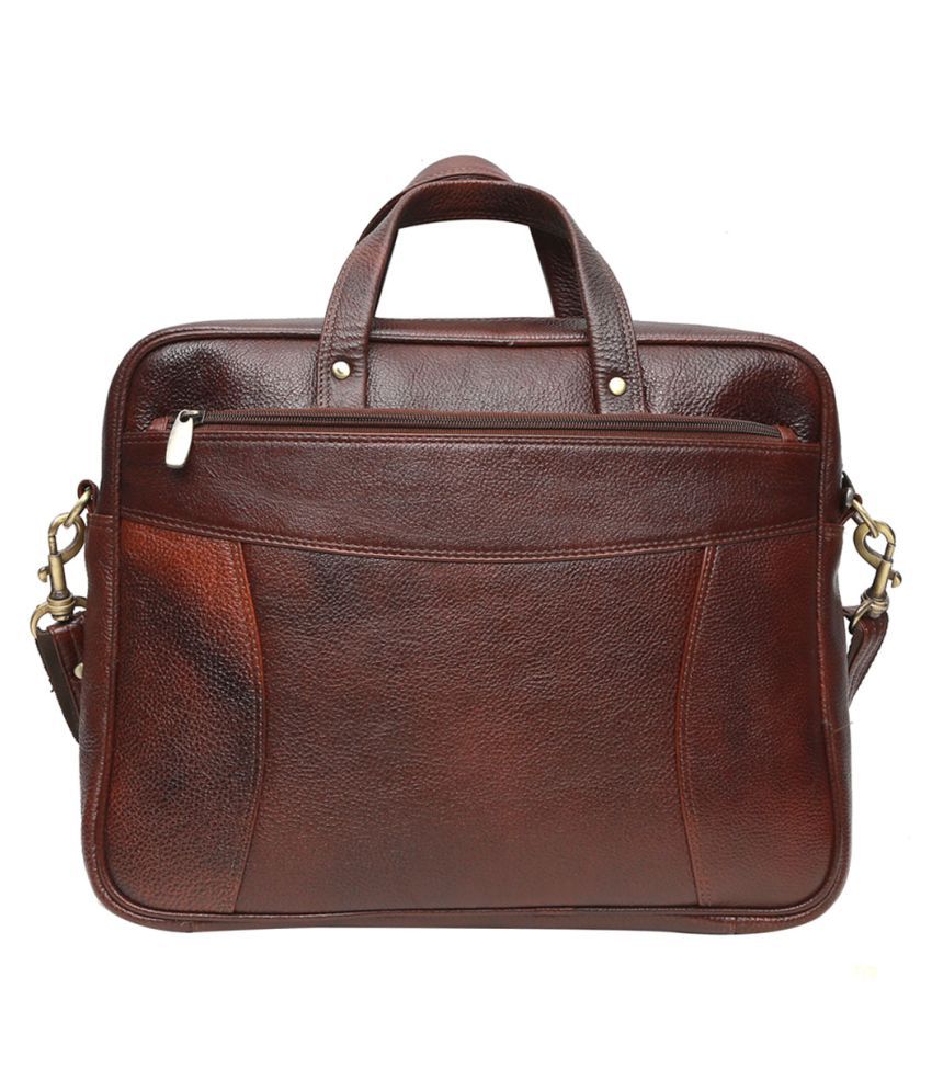 Adone Brown Leather Office Bag - Buy Adone Brown Leather Office Bag ...