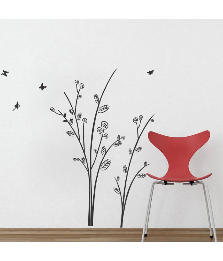     			Decor Villa Branches Butterfly Vinyl Wall Stickers