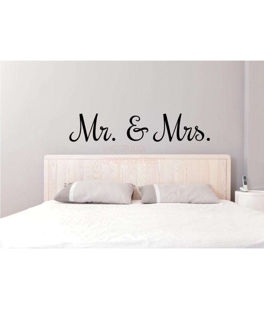     			Decor Villa Mr. & Mrs Vinyl Wall Stickers