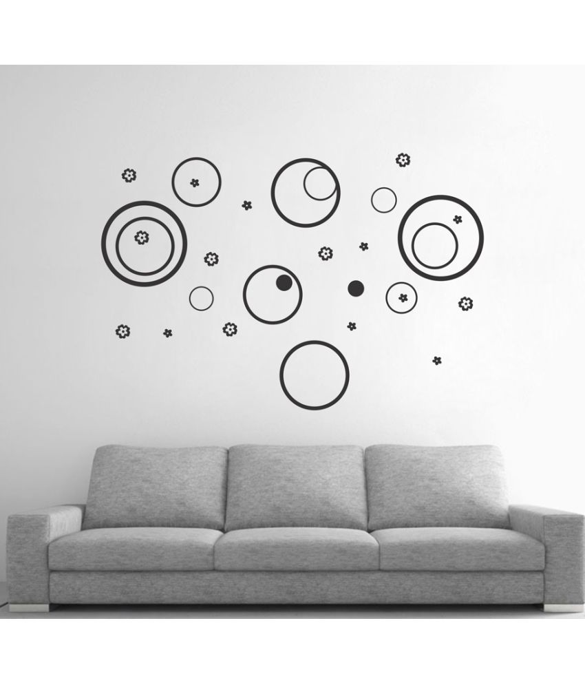     			Decor Villa circle flowers Vinyl Wall Stickers