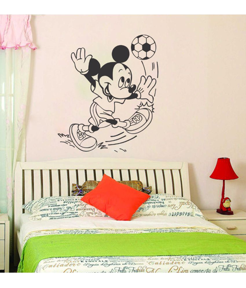     			Decor Villa micky playing football Vinyl Wall Stickers