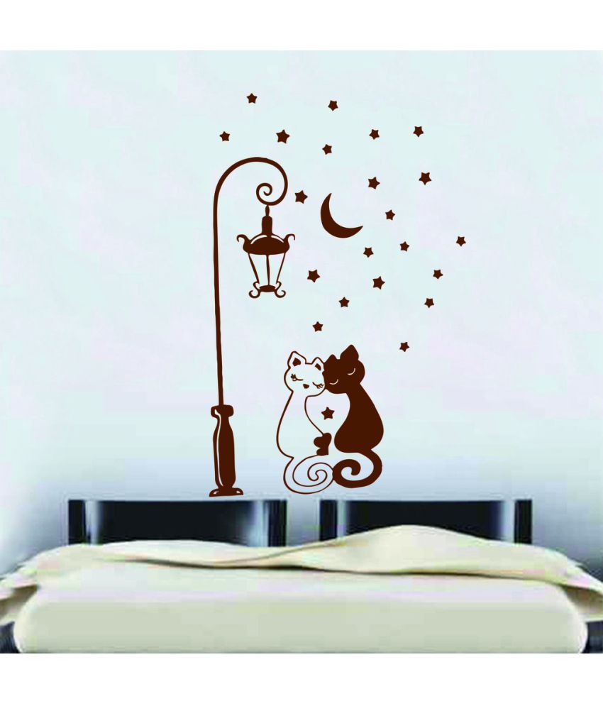     			Decor Villa Cat in Love Vinyl Wall Stickers