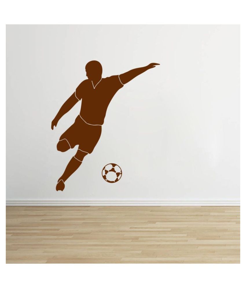     			Decor Villa Footbal Player Playing Football Vinyl Wall Stickers