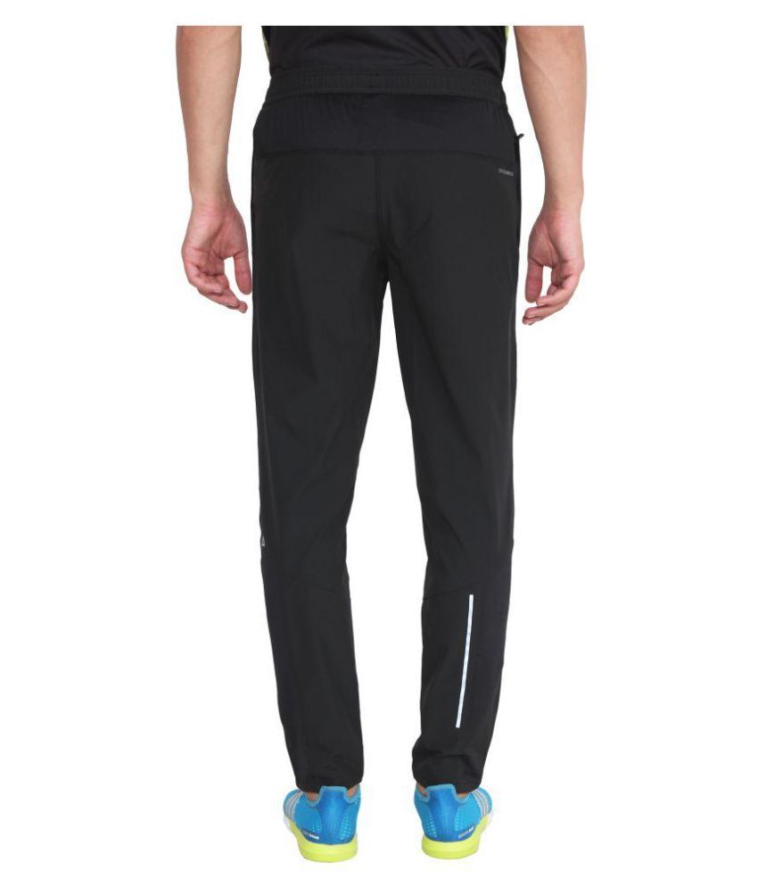 Reebok Black Polyester Lycra Trackpants - Buy Reebok Black Polyester ...