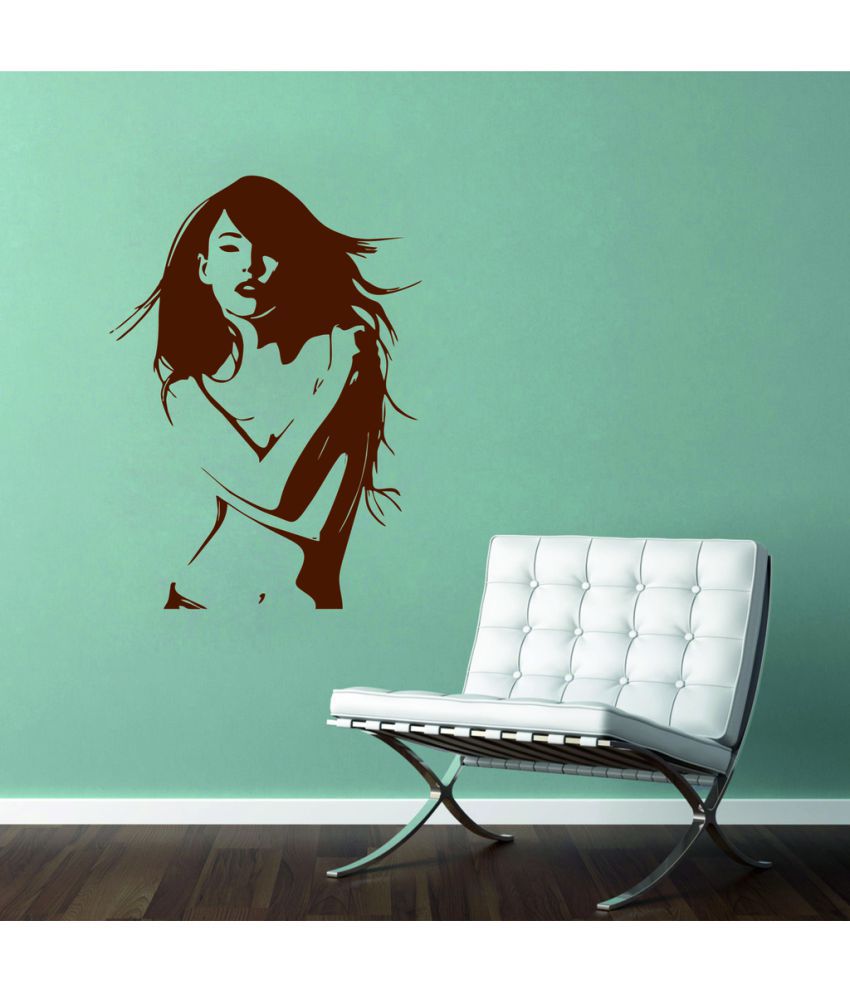     			Decor Villa Girl on wall Vinyl Wall Stickers