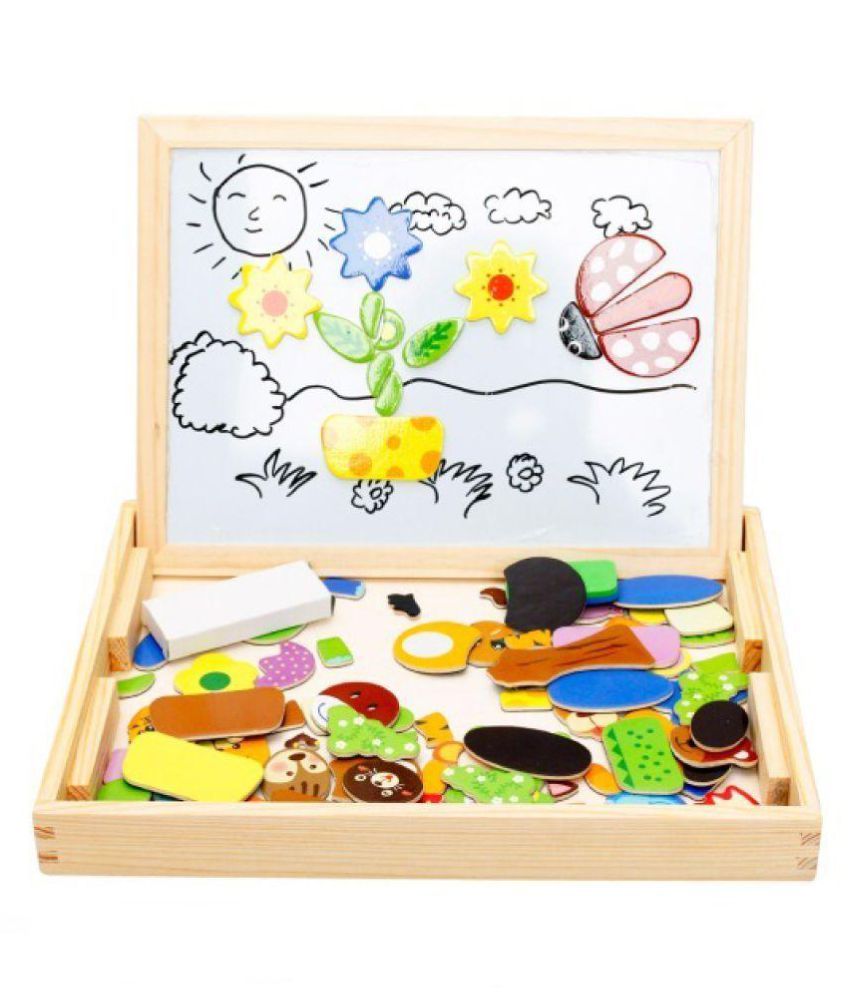 Montez Jigsaw Puzzle TwoSided Whiteboard & Blackboard