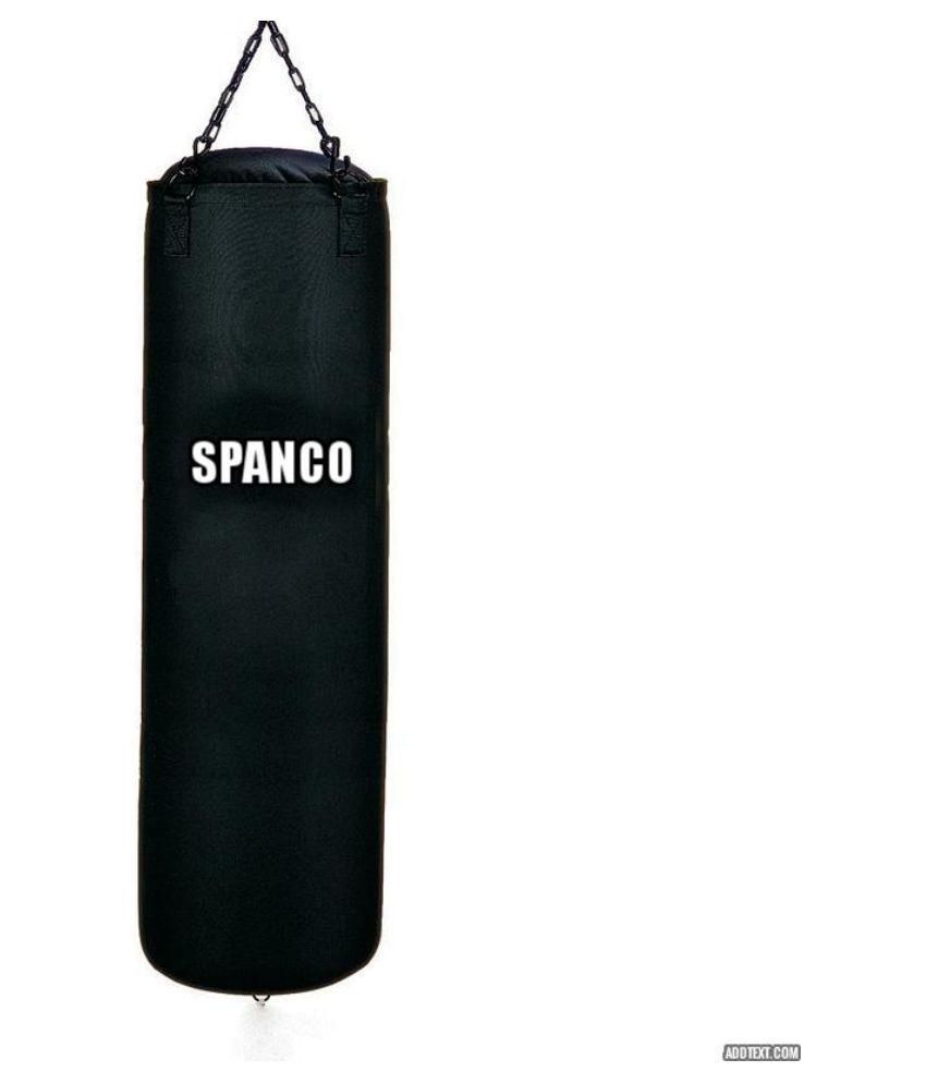 Spanco Black Unfilled Canvas Punching Bag With Hanging Chain 5 Spanco Black Unfilled Canvas Punching Bag With Hanging Chain 5 Feet