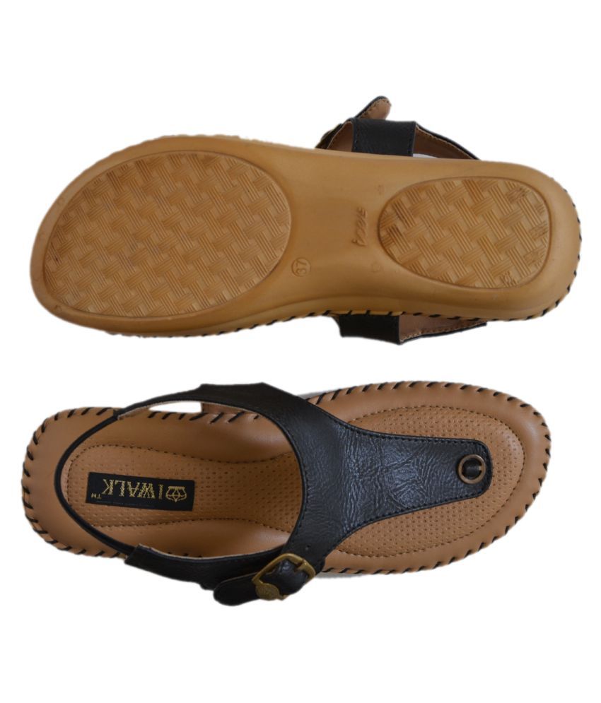 black walking flats