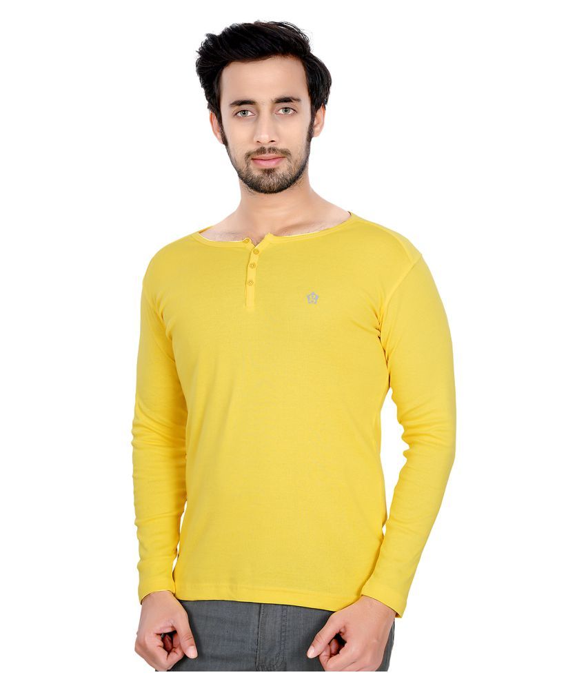 Guy London Yellow Henley TShirt Buy Guy London Yellow Henley TShirt