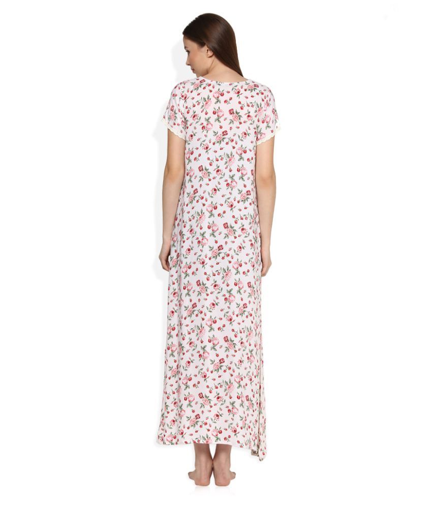 Buy SDL By Sweet Dreams Pink Poly Cotton Nighty & Night Gowns Online at Best Prices in India 