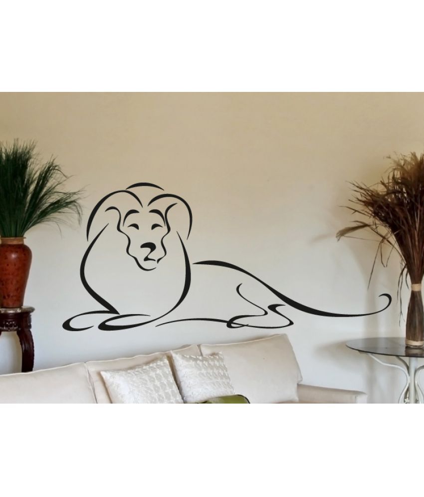     			Decor Villa Tiger line art Vinyl Wall Stickers