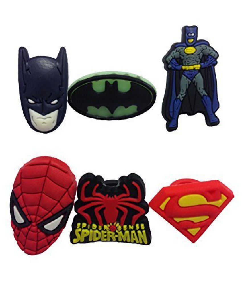 Batman and Spiderman Pen Decoration Caps 6 Pcs Set #1 - Buy Batman and  Spiderman Pen Decoration Caps 6 Pcs Set #1 Online at Low Price - Snapdeal