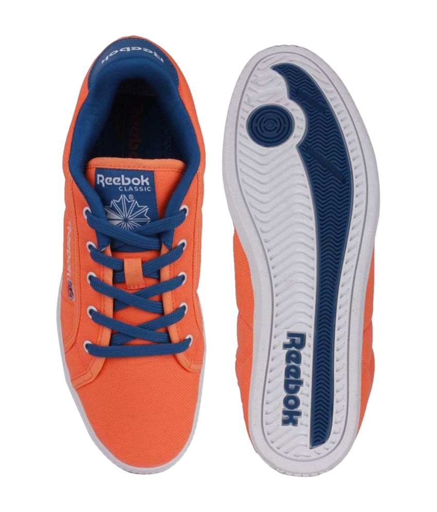 orange reebok high tops