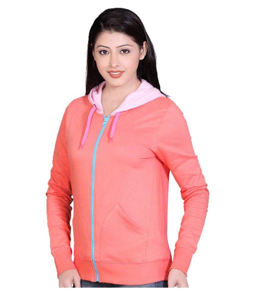 Buy LUCfashion Peach Fleece Hooded Online at Best Prices in India
