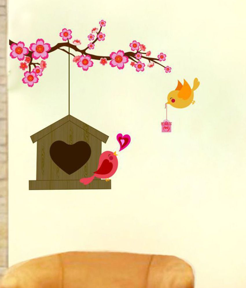     			Decor Villa cages birds Vinyl Wall Stickers