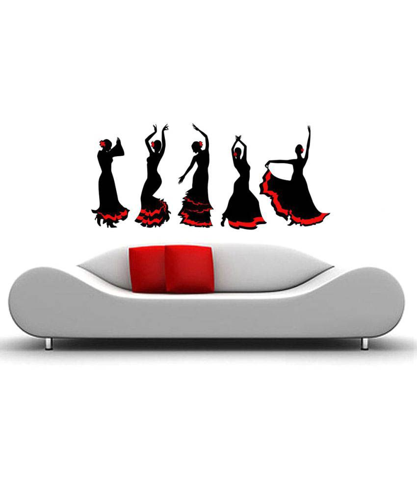     			Decor Villa five dancing girls Vinyl Wall Stickers