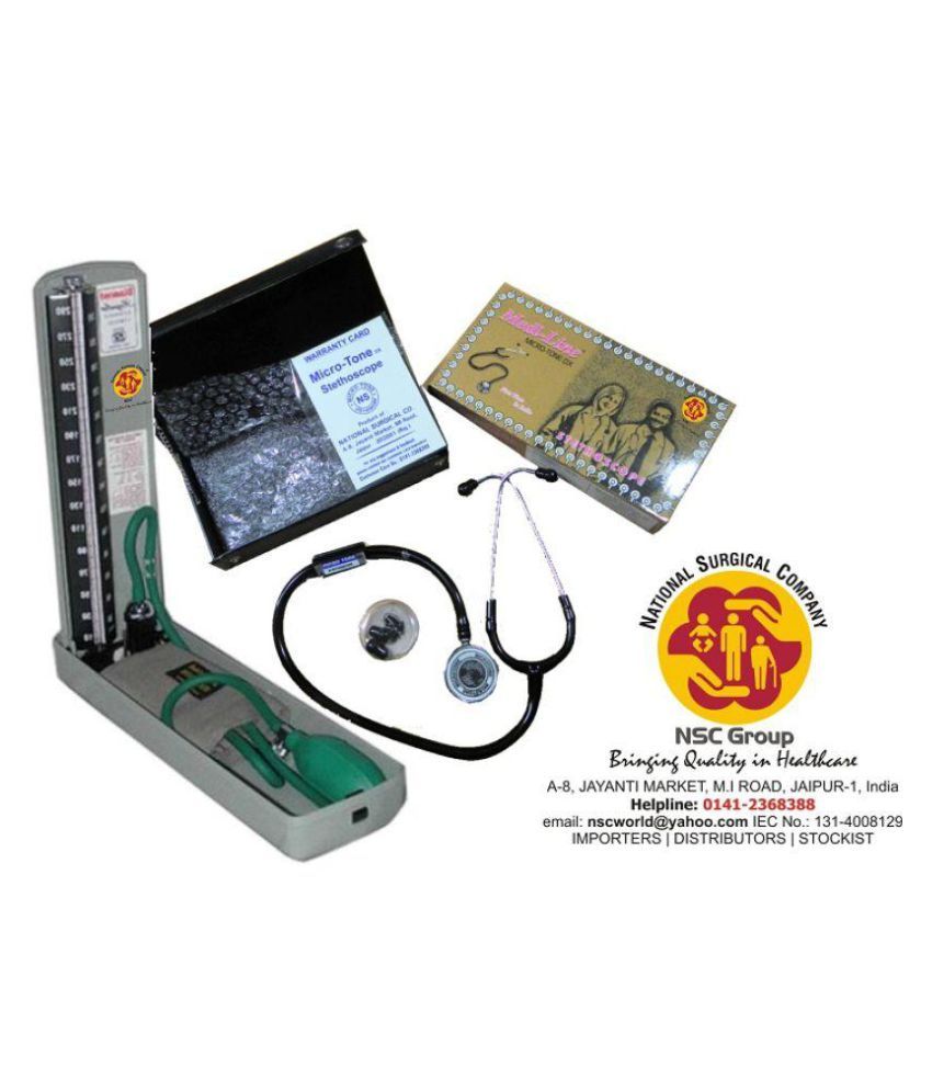 Diamond BP Mercurial Sphygmomanometer with Micro Tone Dx Stethoscope