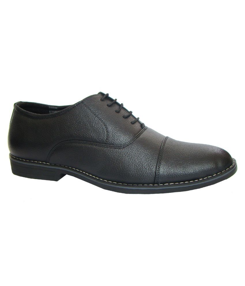 ASM Black Oxfords Genuine Leather Formal Shoes Price in India- Buy ASM ...