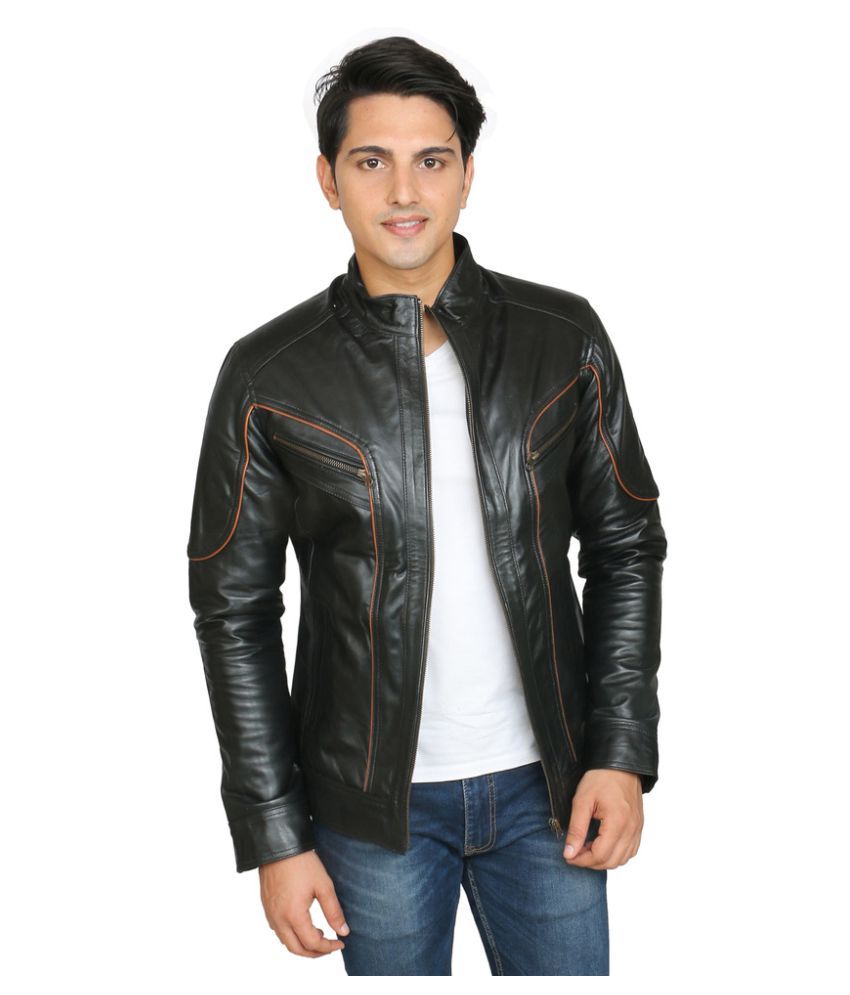 C Comfort Black Leather Jacket - Buy C Comfort Black Leather Jacket ...