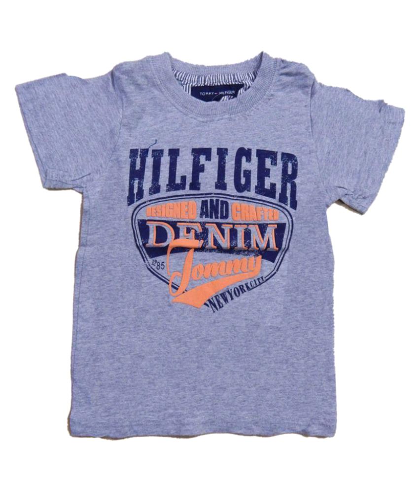 Tommy Hilfiger Grey Cotton T-Shirt 