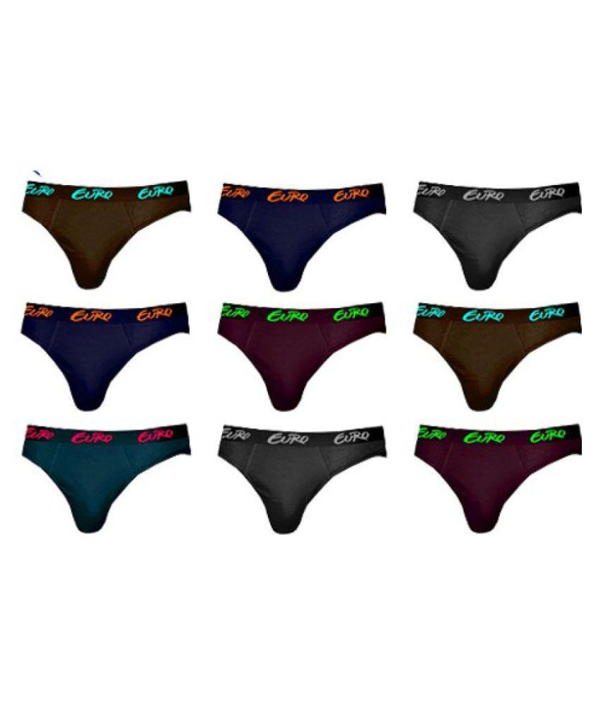     			Euro Multi Brief Pack of 9