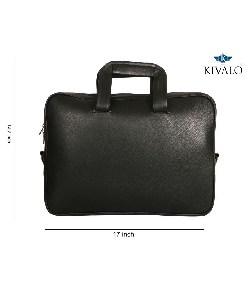 Kivalo Black Leather Office Bag Kivalo Black Leather Office Bag