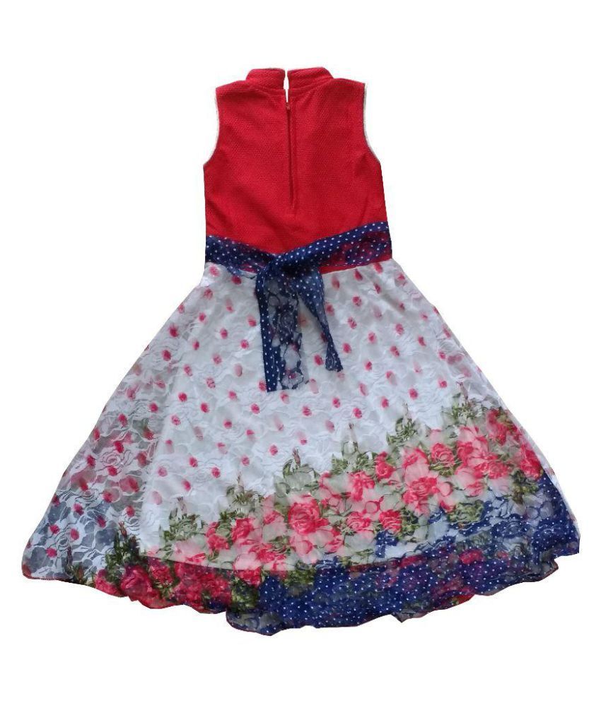 Cute Fashion Kids Girls Princess Popcorn Net Party Wear Flower Dresses