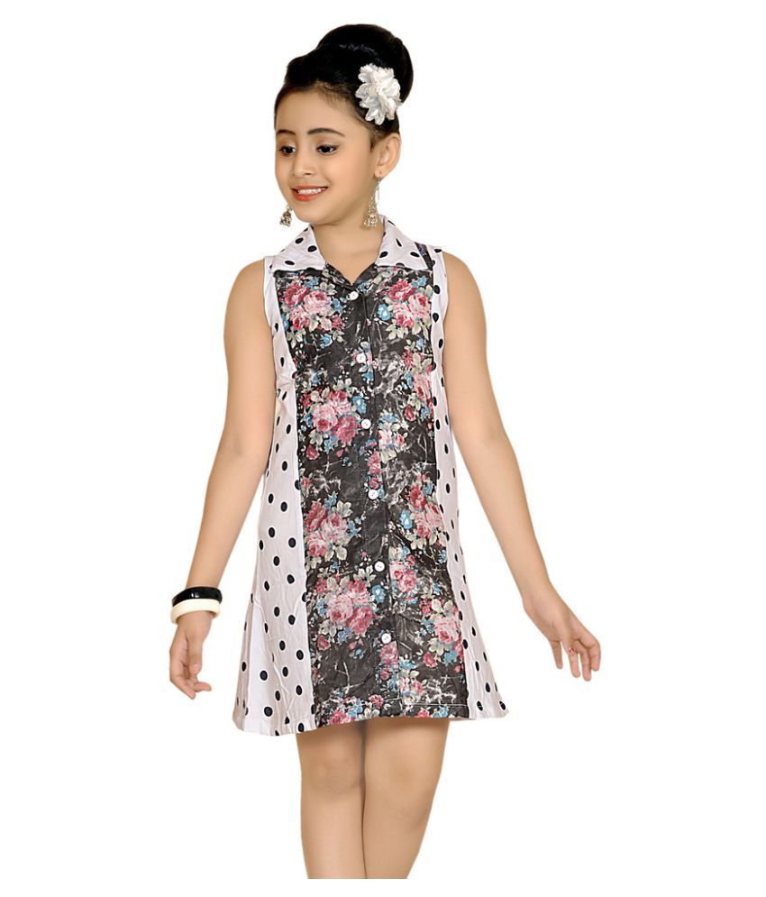 Abhira Multicolor Cotton Printed Dress - Buy Abhira Multicolor Cotton ...