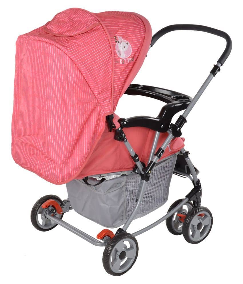 Toyhouse StarKid Elite Baby Stroller Pram with Rocking Function Pink