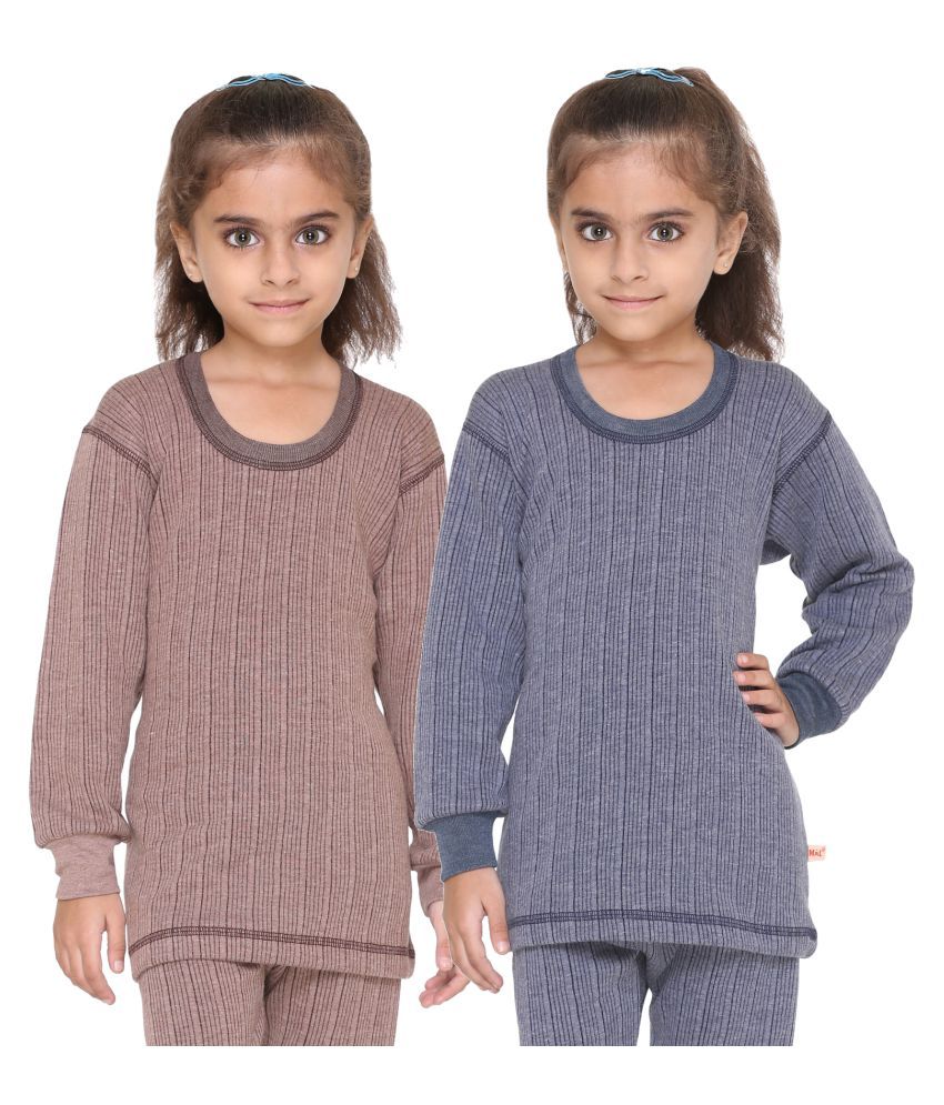     			Vimal Jonney Premium Blended Multicolor Thermal Top - Pack of 2