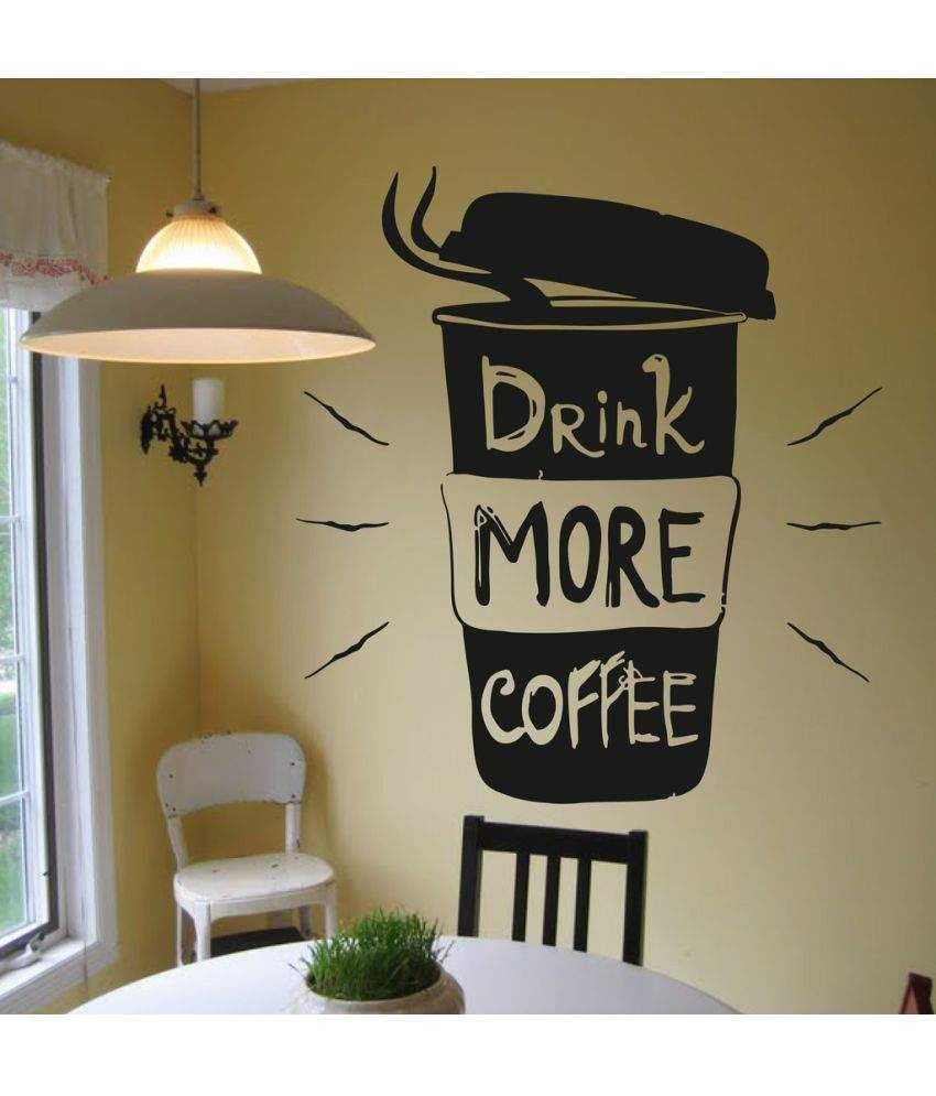     			Decor Villa Drink more coffe Vinyl Wall Stickers