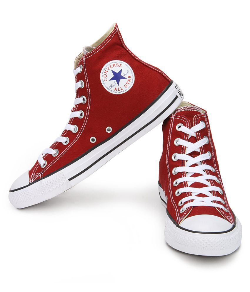 converse red casual shoes