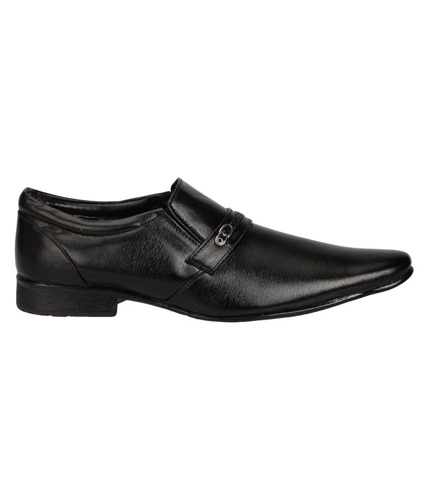 Oman Black Slip On Artificial Leather Formal Shoes Price in India Buy