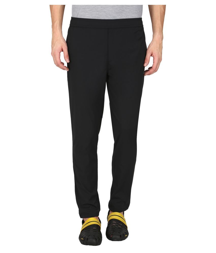adidas black polyester lycra track pant