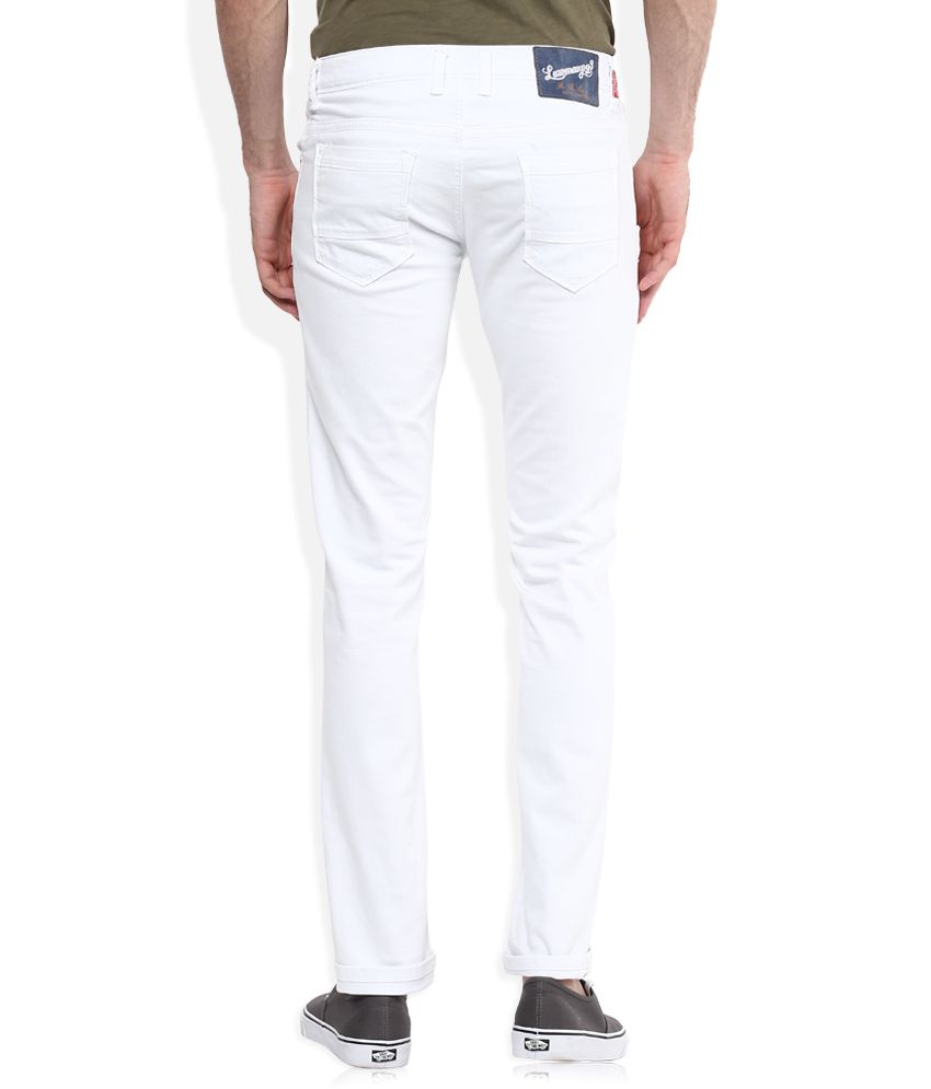 LAWMAN Pg3 White Slim Fit Jeans - Buy LAWMAN Pg3 White Slim Fit Jeans ...