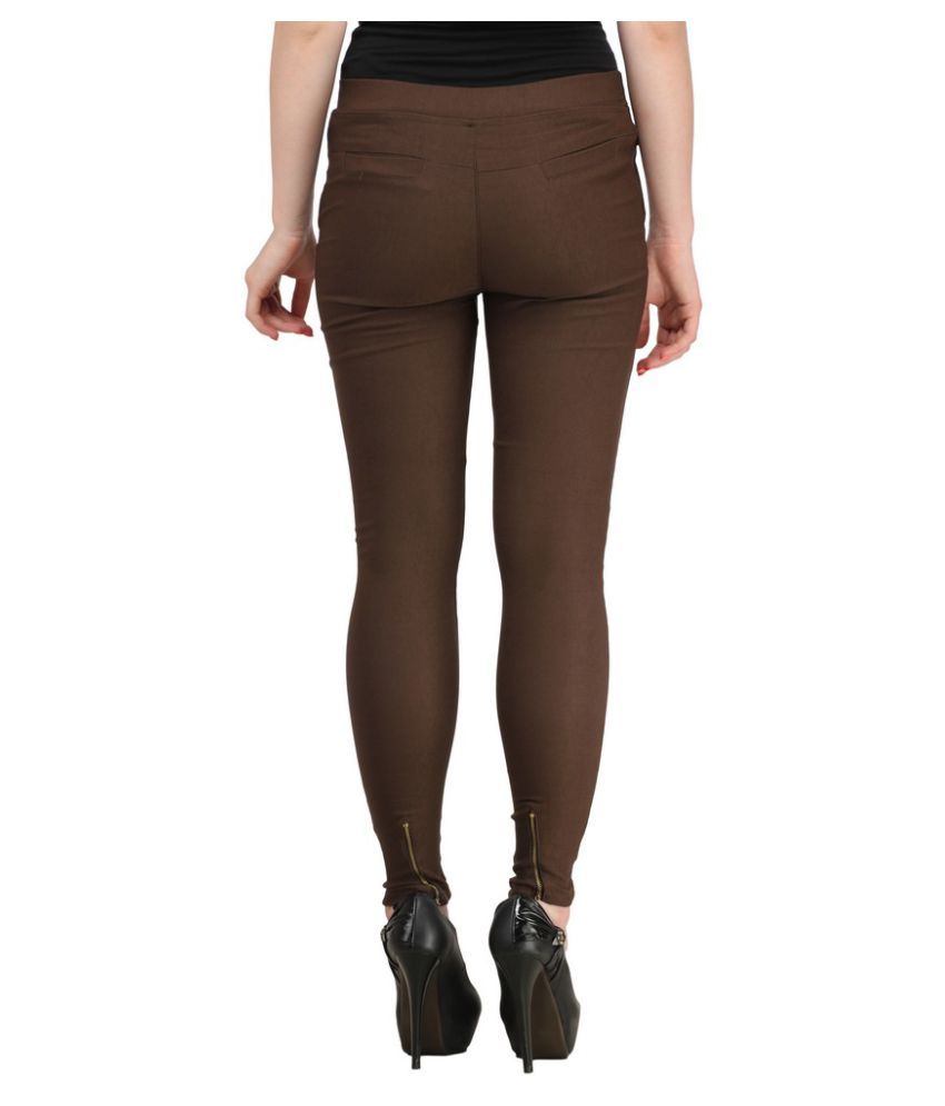 brown jeggings