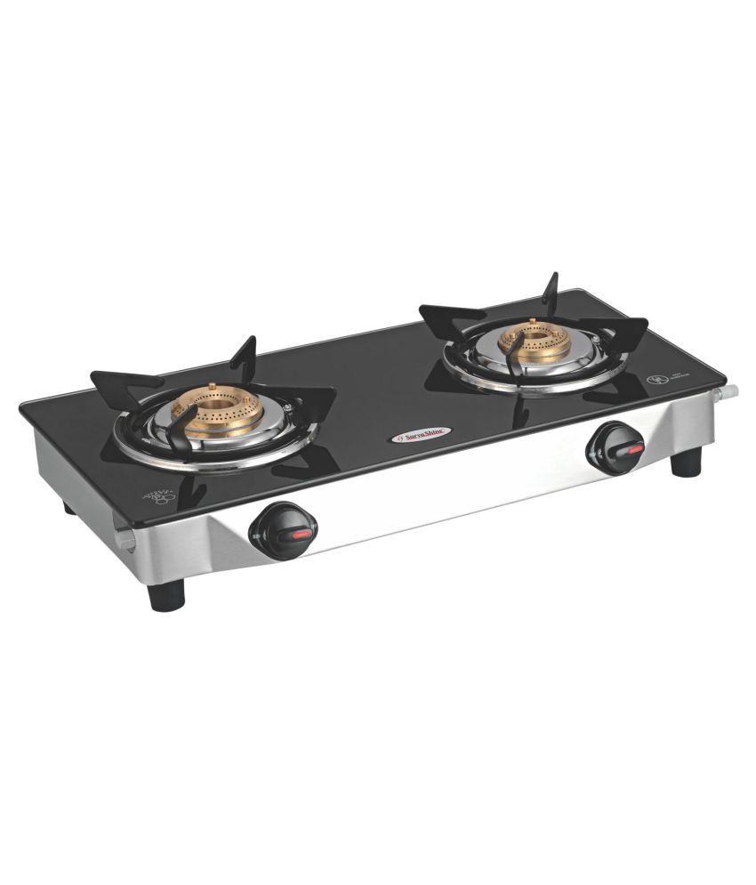 Surya Shine SUR622NBF "2 Burner" Glass Manual Gas Stove Price in India