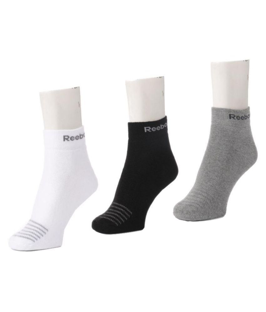 Reebok Gray Casual Ankle Length Socks - Pack of 3: Buy Online at Low ...