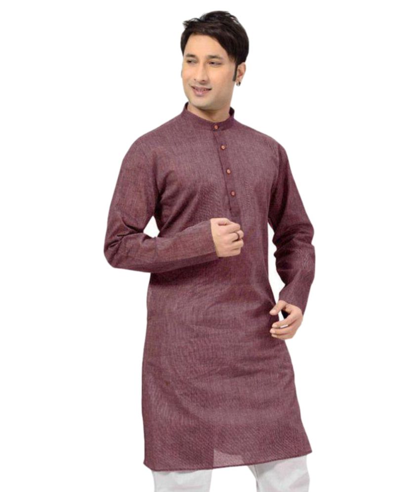 maroon chikan kurti