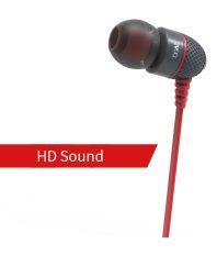 boAt BassHeads 200 In Ear Wired With Mic Earphones Red