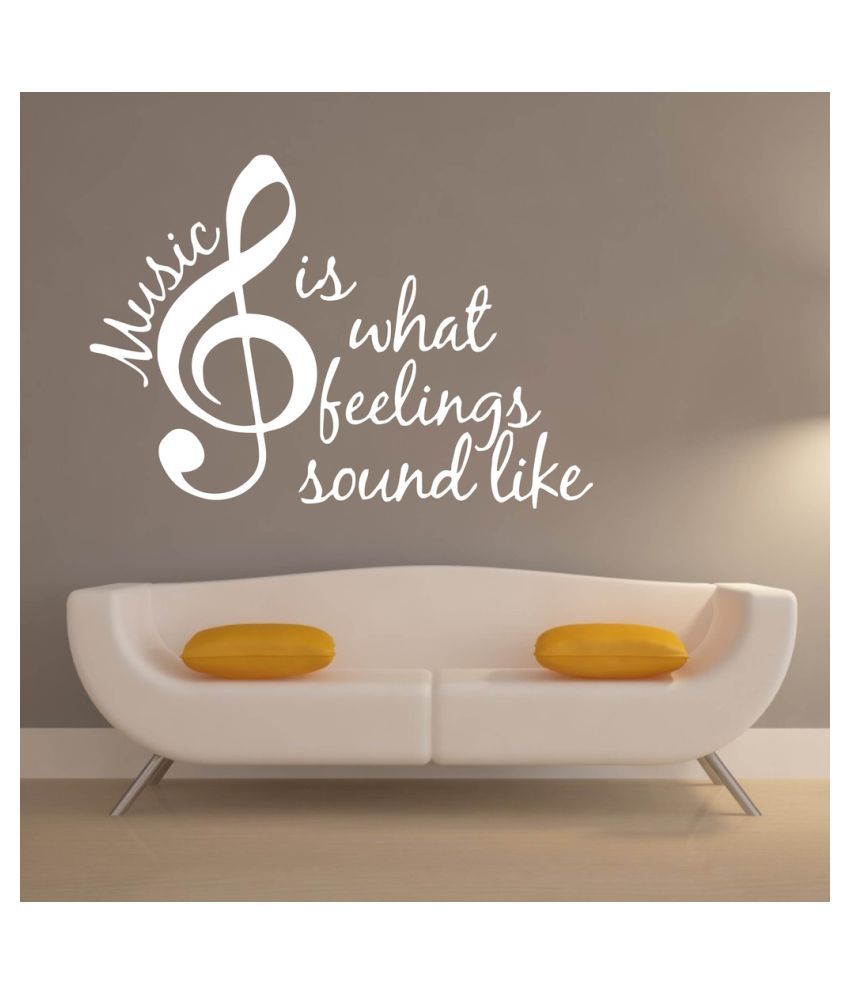     			Decor Villa Musical Quote PVC Wall Stickers