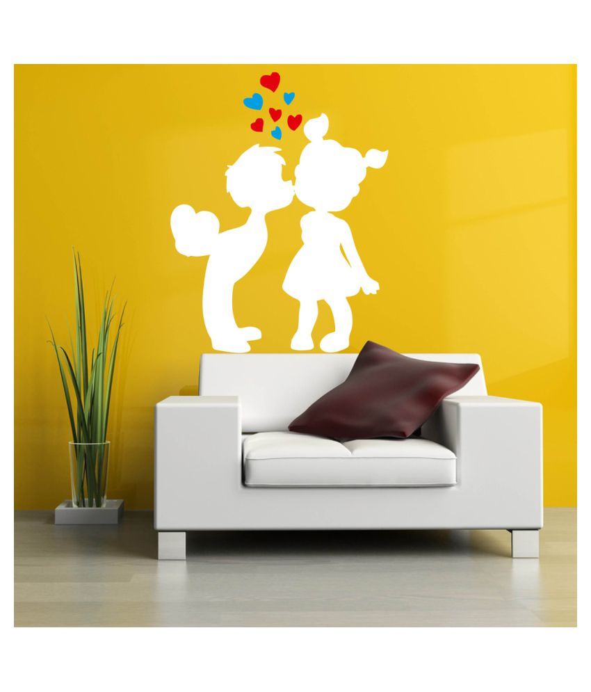     			Decor Villa My First Kiss PVC Wall Stickers