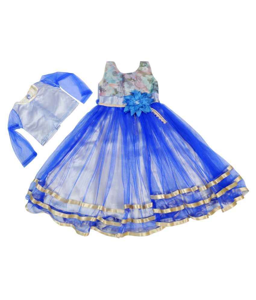 synthetic long frocks