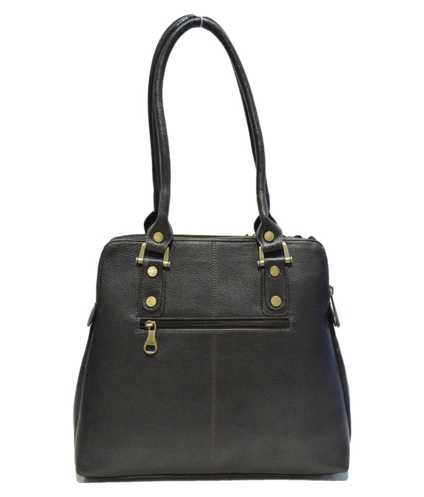 Moochies Black Pure Leather Shoulder Bag - Buy Moochies Black Pure ...