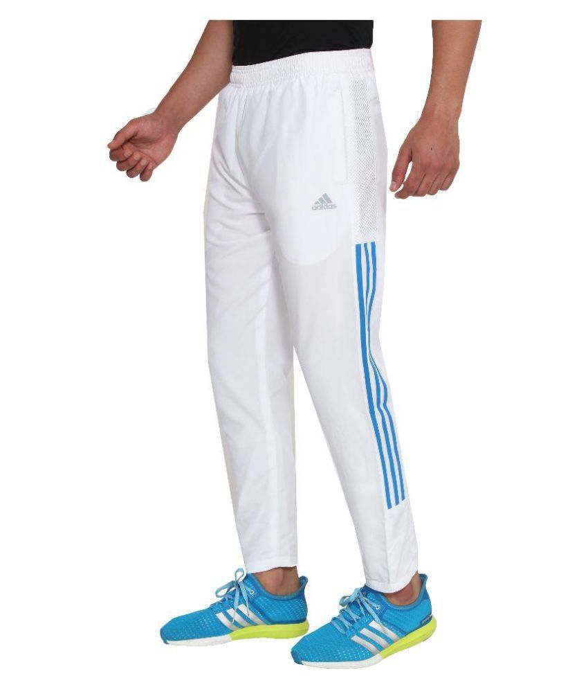 white adidas trackpants