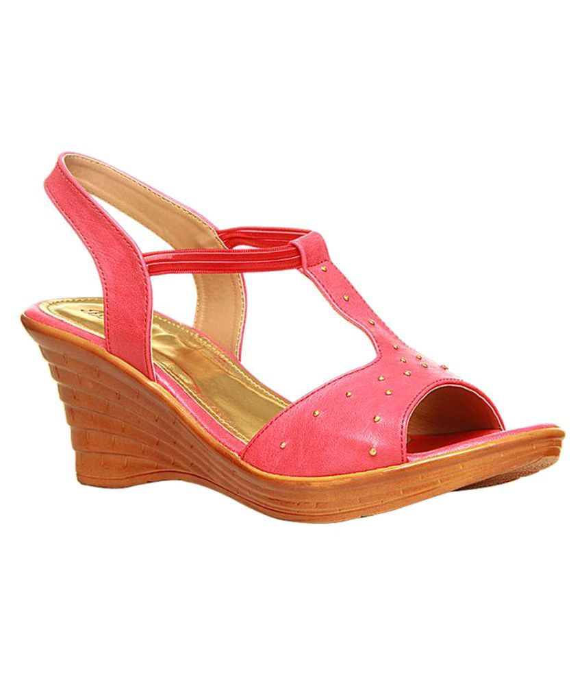 Bata Pink Wedges Heels Price in India- Buy Bata Pink Wedges Heels ...