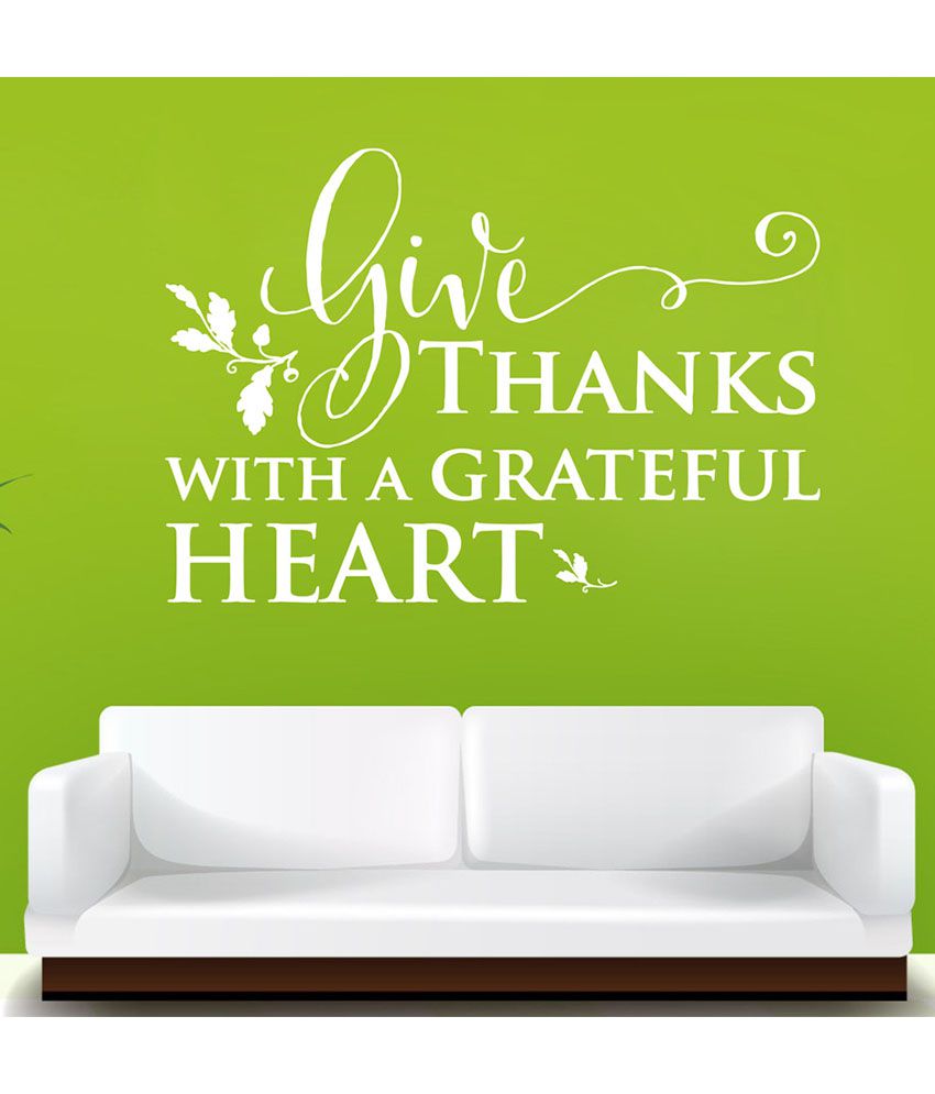     			Decor Villa Give Thanks With PVC Wall Stickers