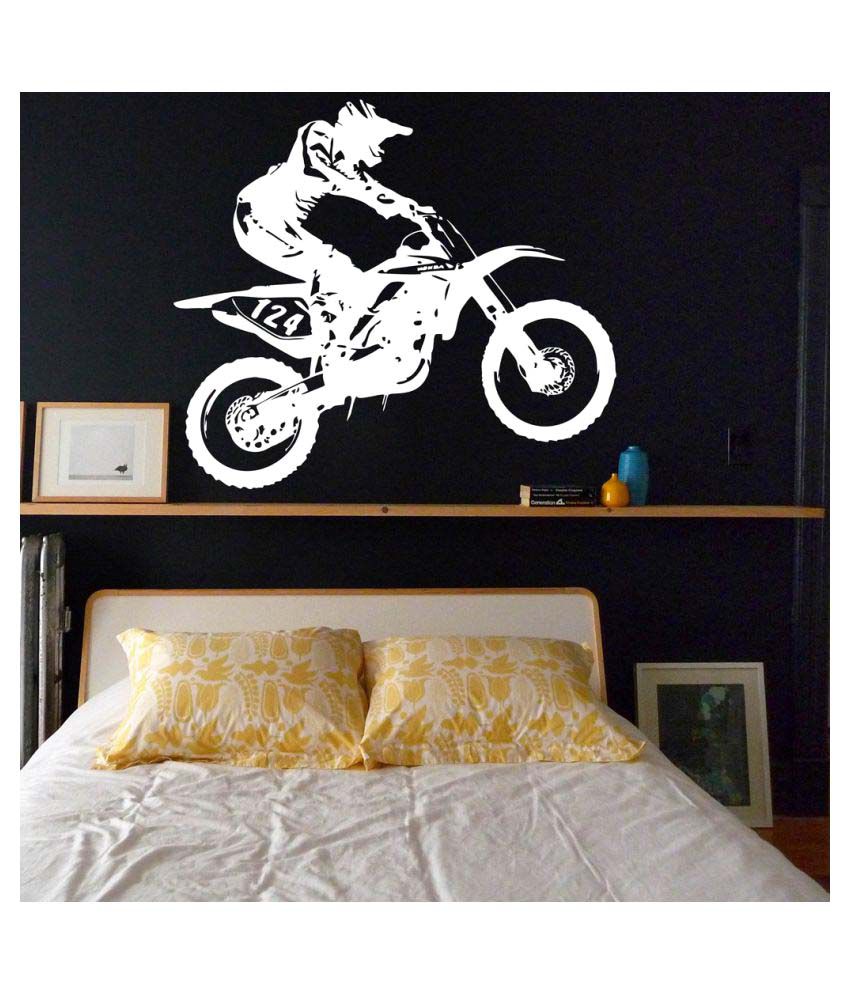     			Decor Villa Fly Bicycle PVC Wall Stickers